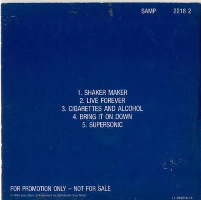 5 Tracks Taken From The Forthcoming Album Definitely Maybe