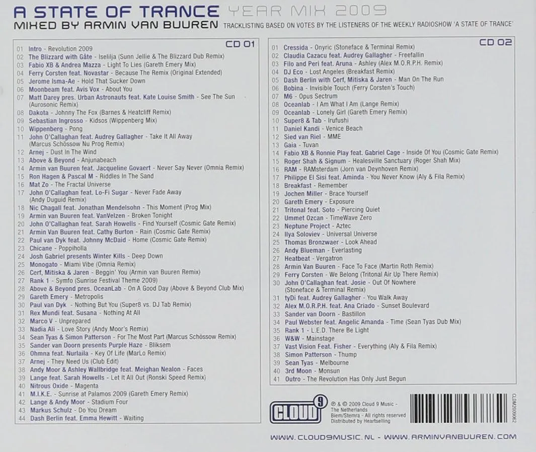 A State Of Trance Year Mix 2009