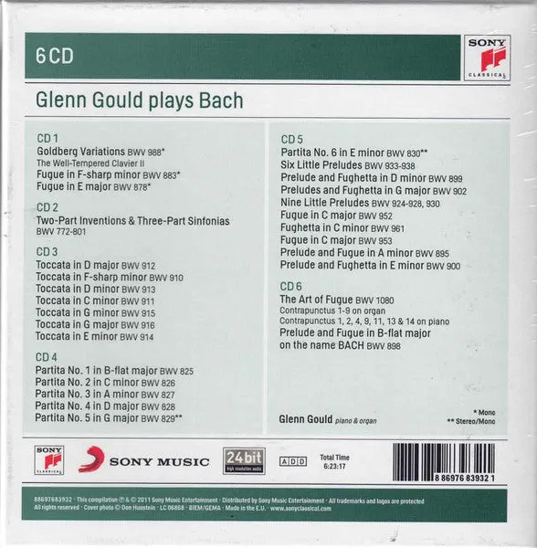 Glenn Gould Plays Bach