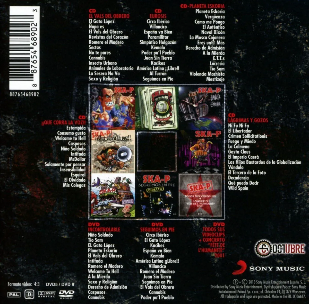 Todo Ska-P Boxset 5cd 3dvd