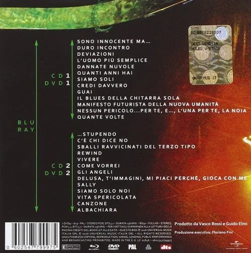 Tutto In Una Notte Live Kom 015 2Cd 2Dvd Blu Ray Boxset